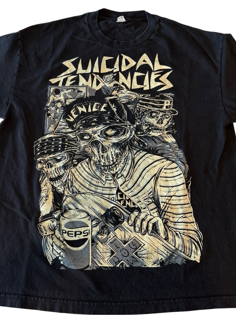 Alstyle Black Suicidal Tendencies Skull Graphic Tee XL